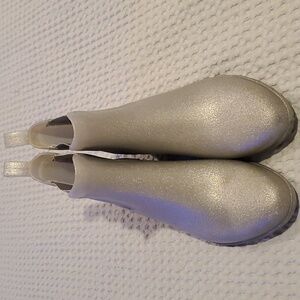 J. Crew Mercantile Chelsea Silver Booties Size 8 (#6)